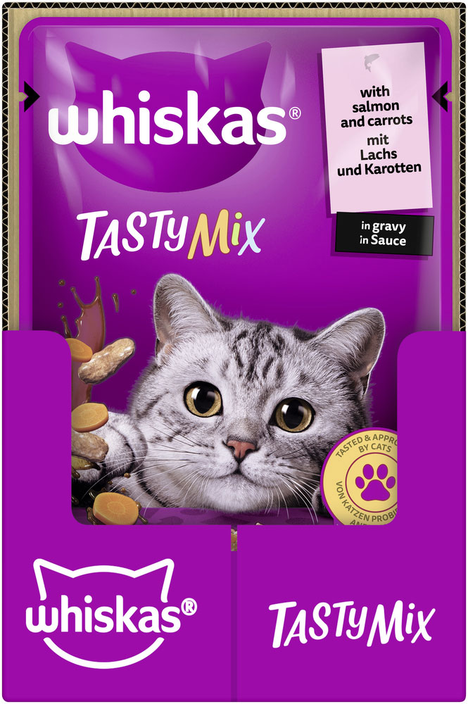 Whiskas - Whiskas Tasty Mix mit Lachs und Karotten in Sauce - 28 x 85g - 4