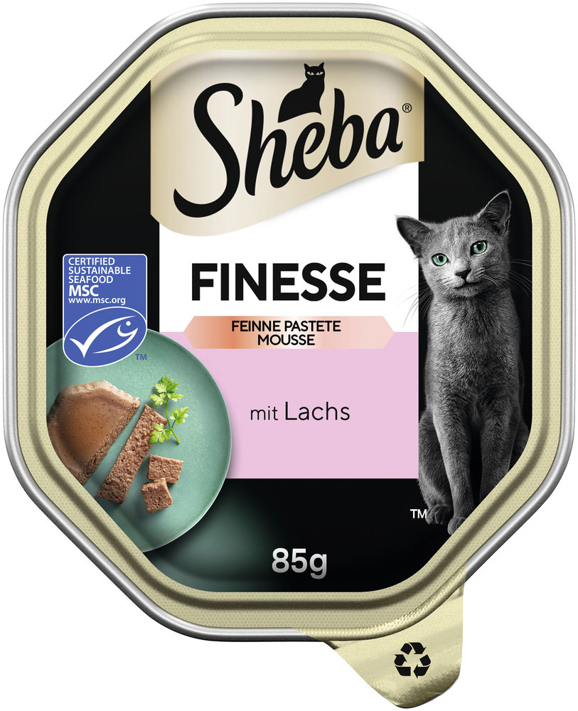 Sheba - Finesse Feine Pastete mit Lachs - 22 x 85g - 2