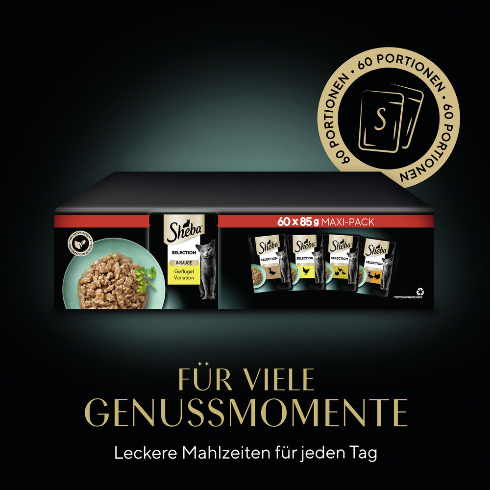 Sheba - Multipack Geflügelauswahl - 1 x 60X85g - 6