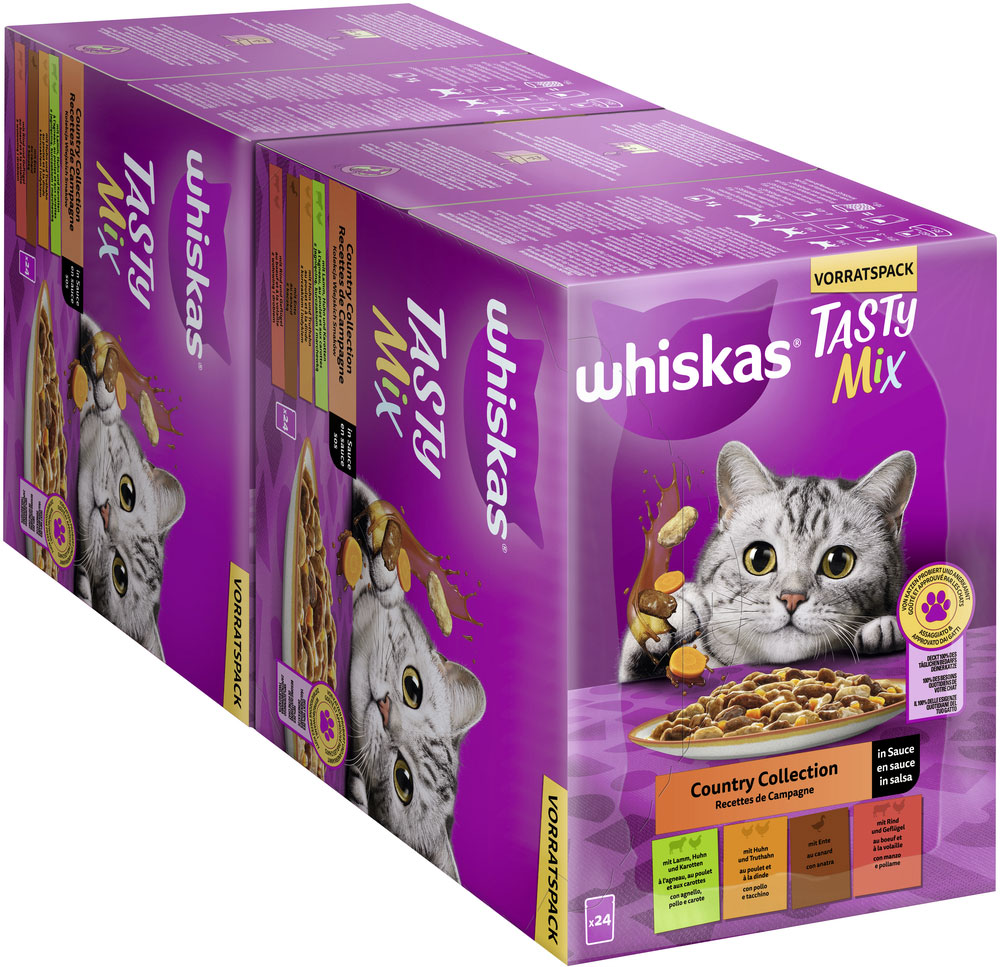 Whiskas - Whiskas Tasty Mix Multipack Country Collection in Sauce - 1 x 24X85g - 3