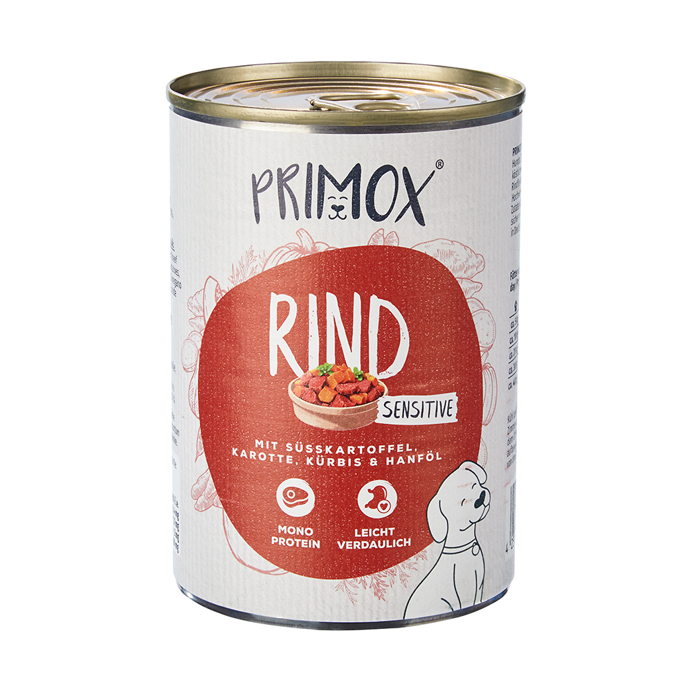 Hunde Nassfutter MENÜ mit Rind 6 x 400G
