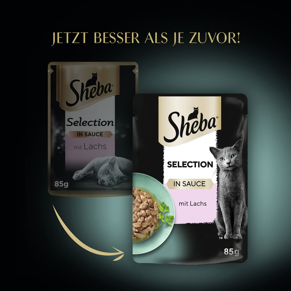 Sheba - Selection in Sauce mit Lachs - 28 x 85g - 4
