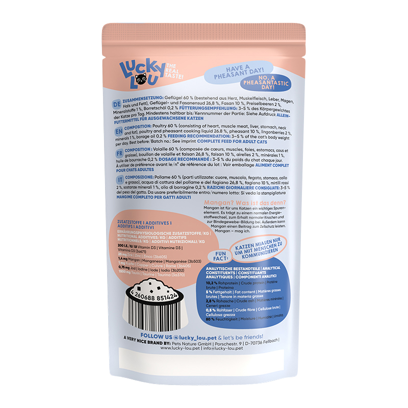 Lucky Lou - Geflügel & Fasam - 16 x 125g - 2