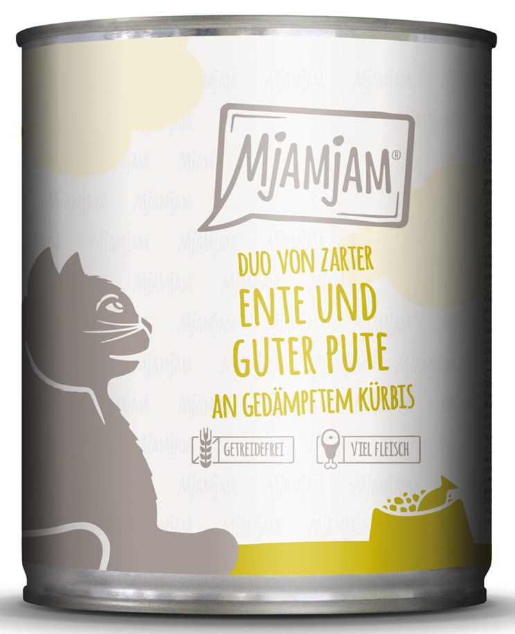 DUO von zarter Ente & guter Pute an gedämpftem Kürbis