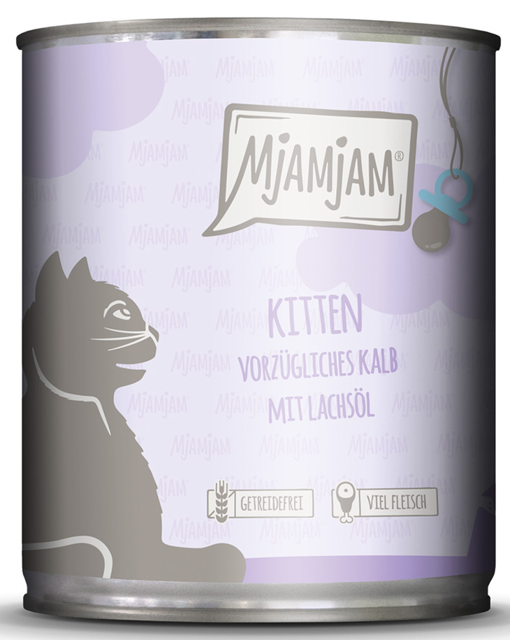 Kitten vorzügliches Kalb mit Lachsöl