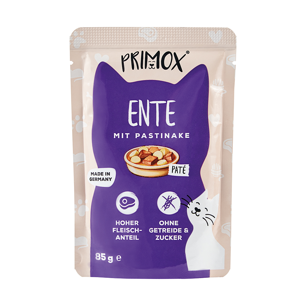 Katzennassfutter Ente 85g Pouch