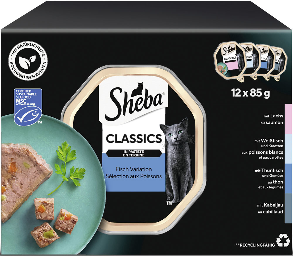 Sheba - Multipack Classics in Pastete Fisch Variation MSC - 1 x 12X85g - 5
