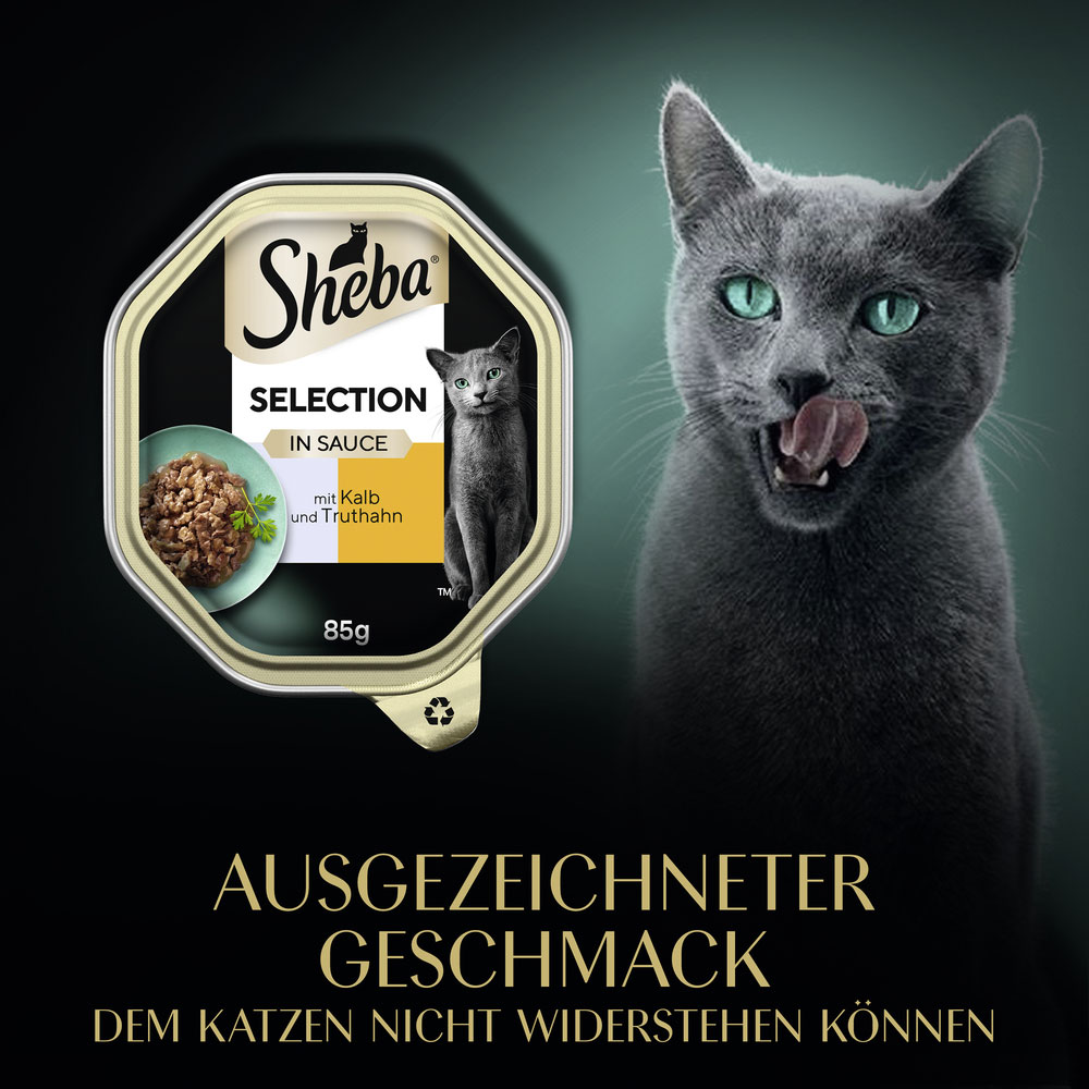Sheba - Selection in Sauce mit Kalb und Truthahn - 22 x 85g - 10