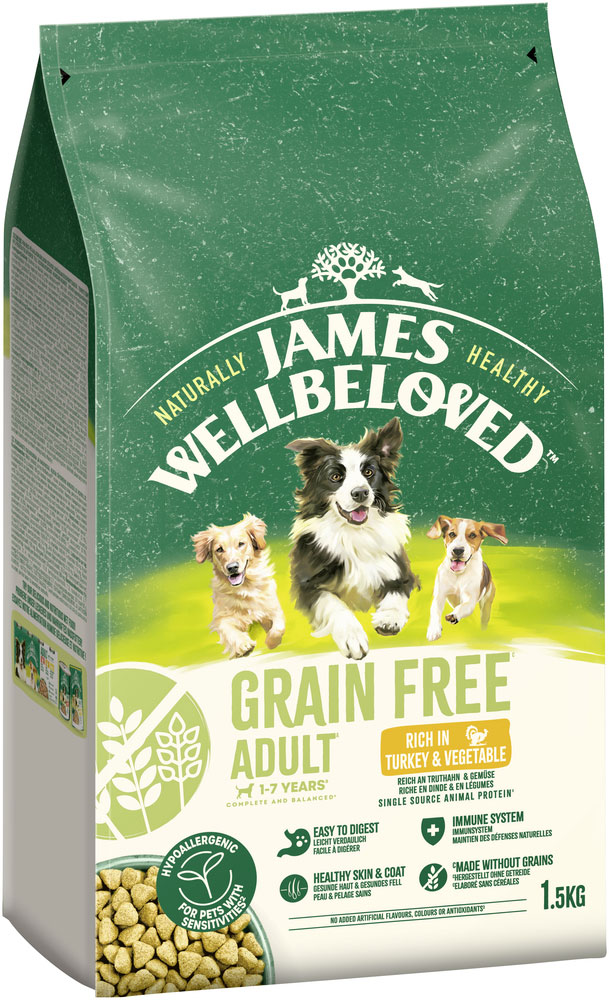 James Wellbeloved - Grain Free Reich an Truthahn & Gemüse - 3 x 1,5kg - 3