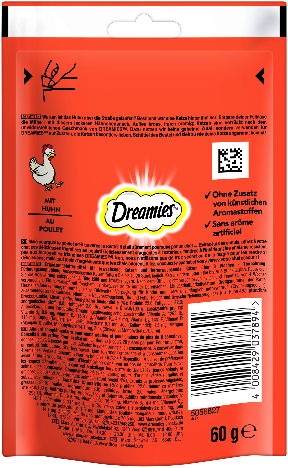 Dreamies - mit Huhn 60g - 6 x 60g - 4