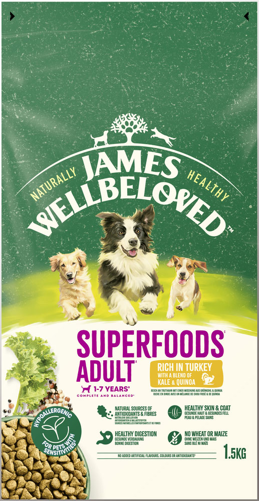 James Wellbeloved - Reich an Truthahn mit einer Mischung aus Grünkohl & Quinoa - 3 x 1,5kg - 2