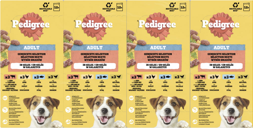 Pedigree - Multipack gemischte Selektion in Gelee - 1 x 12X100g - 6
