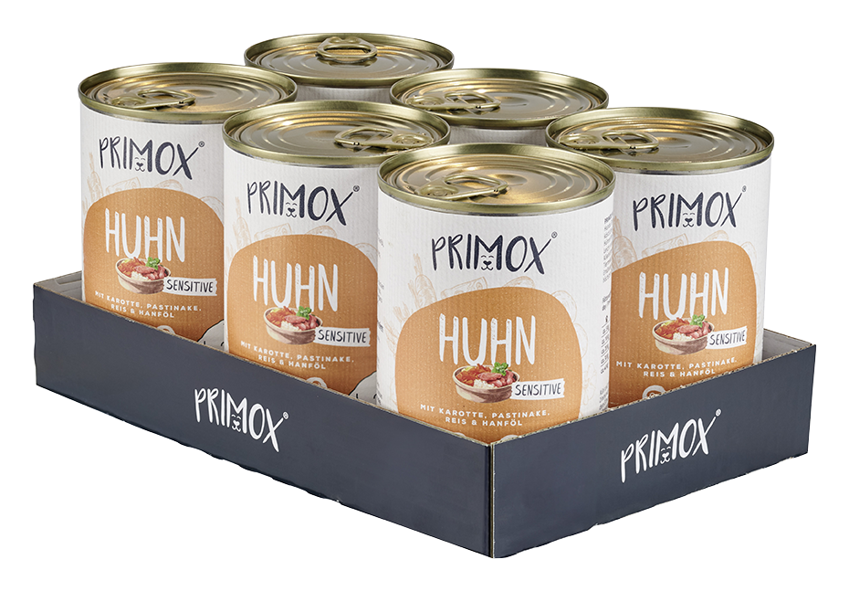 Primox - Hunde Nassfutter MENÜ mit Huhn 6 x 400G - 6 x 400g - 3