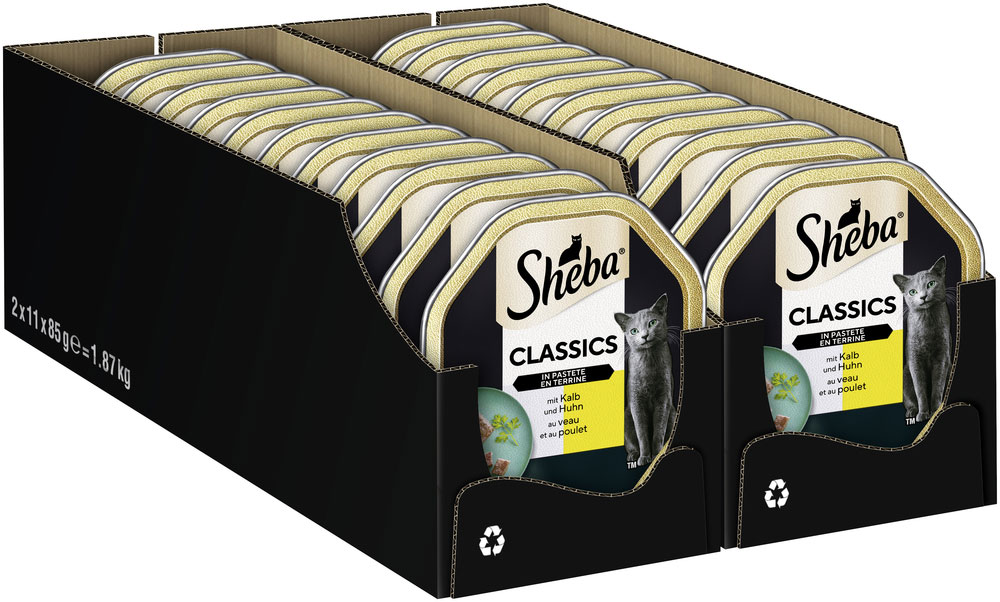 Sheba - Classic Kalb & Huhn - 22 x 85g - 2