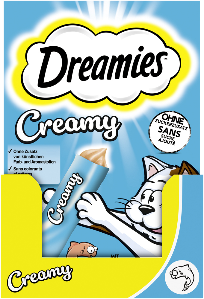 Dreamies - Creamy mit Lachs Multipack - 1 x 4X10g - 3