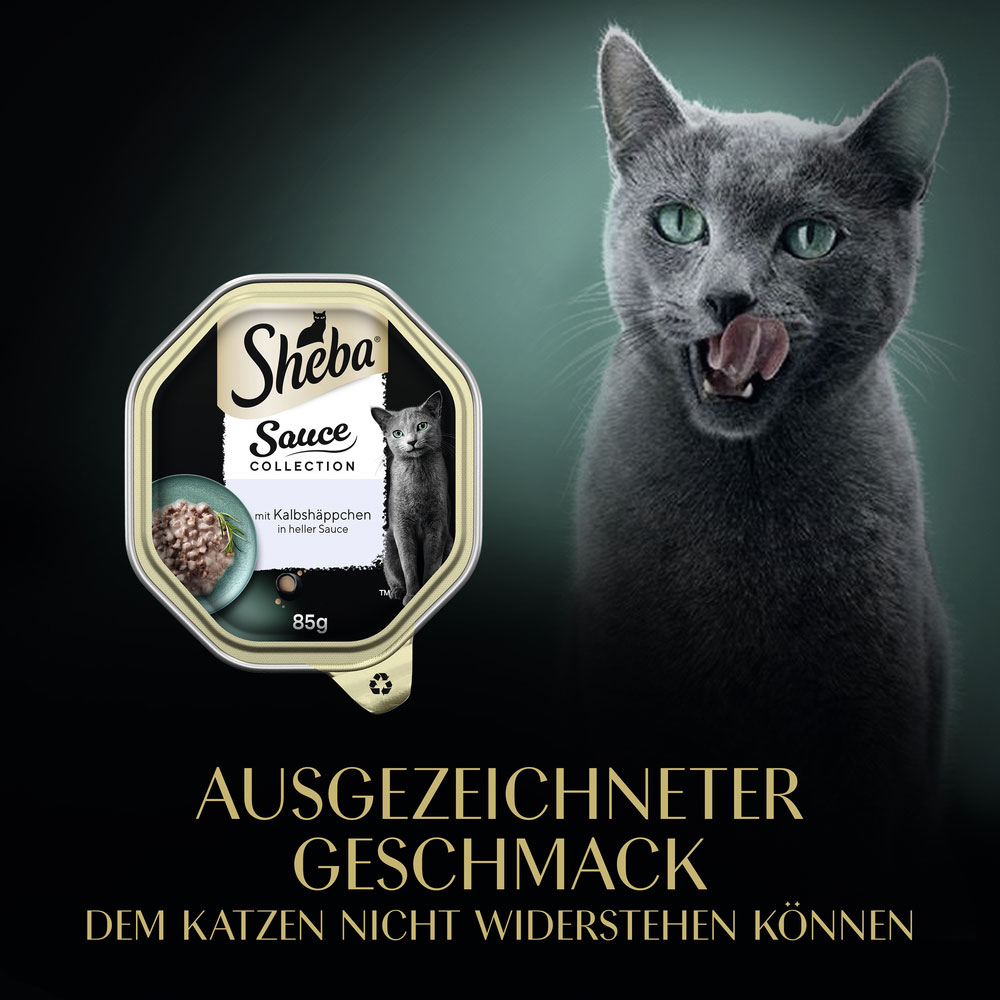 Sheba - Collection Sauce mit Kalbshäppchen in heller Sauce - 22 x 85g - 9