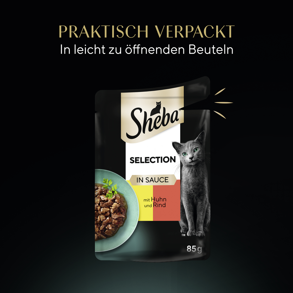 Sheba - Selection in Sauce mit Huhn & Rind - 28 x 85g - 8