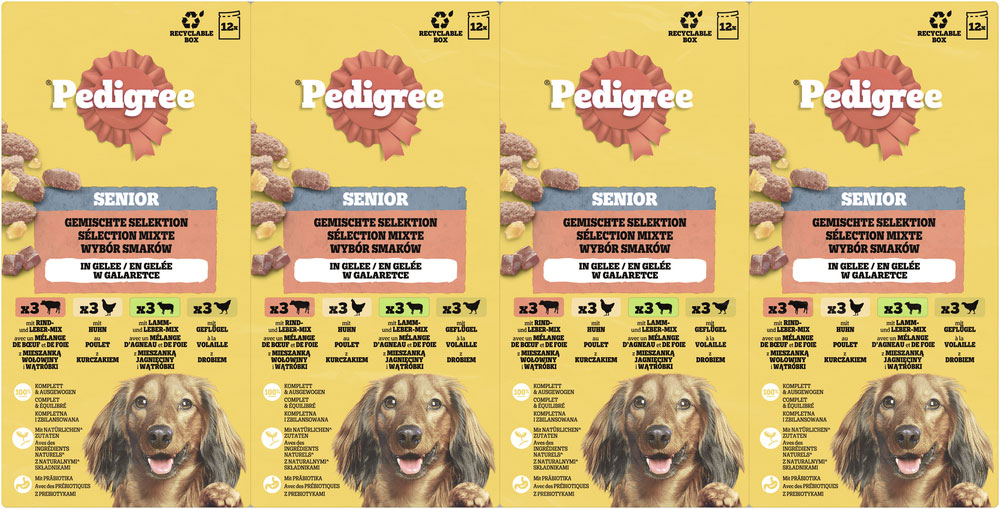 Pedigree - MP Senior in Gelee - 4 x 12X100g - 6