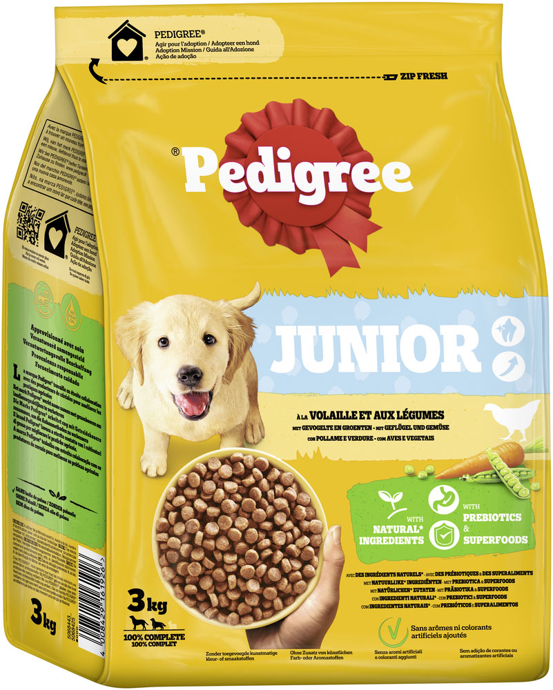 Pedigree - Junior Gelfügel + Gemüse - 1 x 3kg - 2