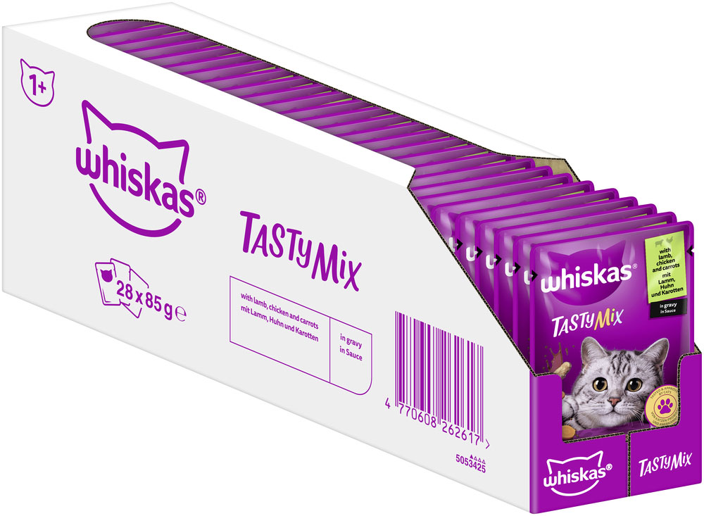 Whiskas - Whiskas Tasty Mix mit Lamm, Huhn und Karotten in Sauce - 28 x 85g - 2