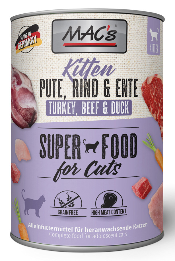 Cat Kitten Pute/Rind & Ente