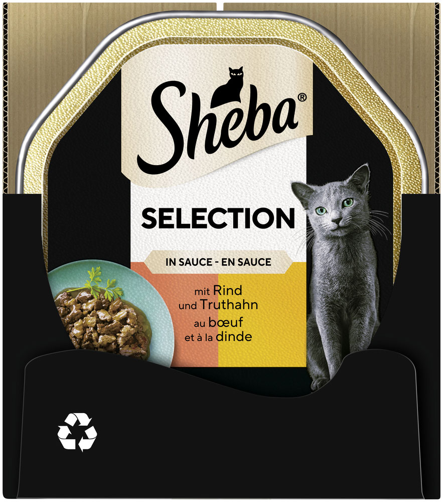 Sheba - Selection in Sauce mit Rind und Truthahn - 22 x 85g - 4