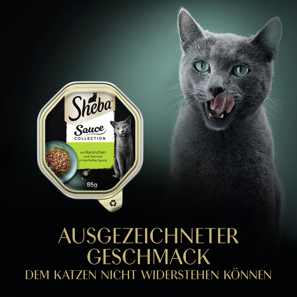 Sheba - Collection Sauce mit Kaninchen und Gemüse in herzhafter Sauce - 22 x 85g - 9