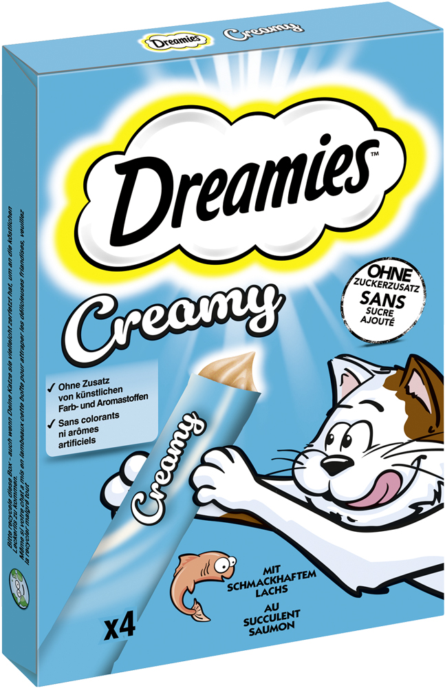 Dreamies - Creamy mit Lachs Multipack - 1 x 4X10g - 2