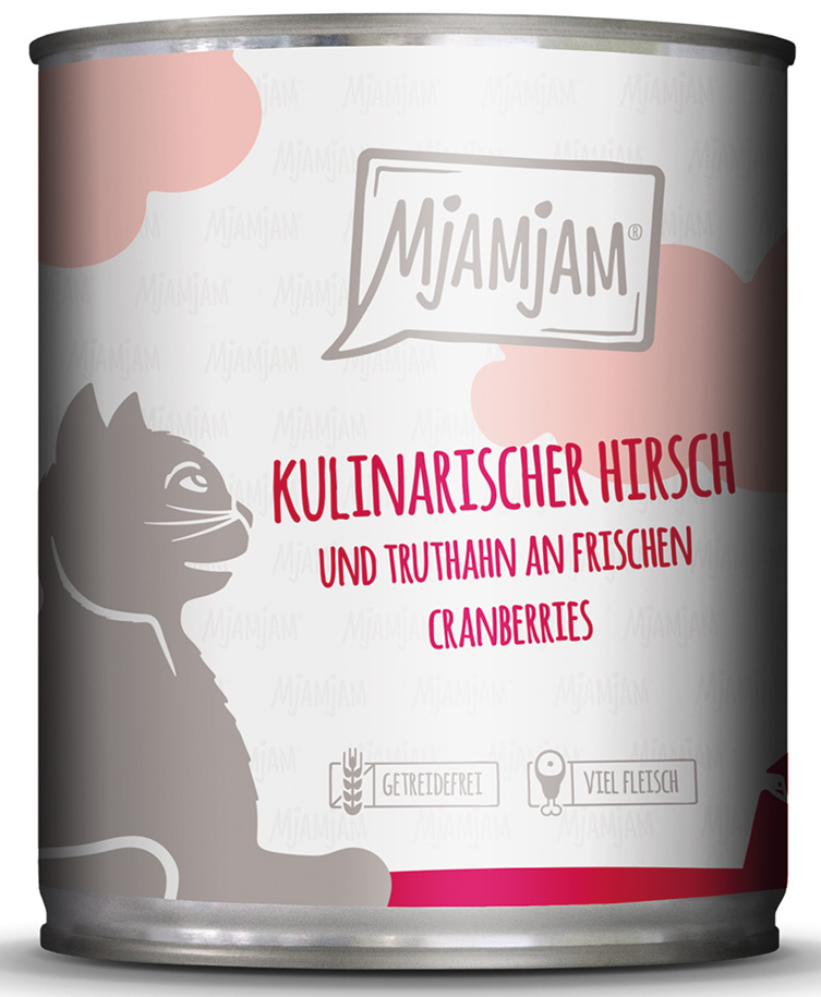 kulinarischer Hirsch und Truthahn an frischen Cranberries