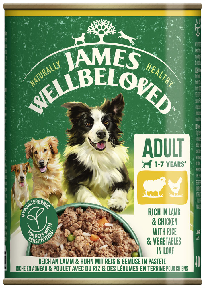 James Wellbeloved - Reich an Lamm & Huhn mit Reis & Gemüse in Pastete - 6 x 400g - 2