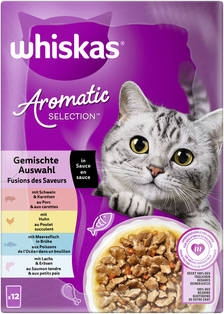 Whiskas - Whiskas Multipack 1+ Gemischte Auswahl in Gelee - 4 x 12X85g - 5