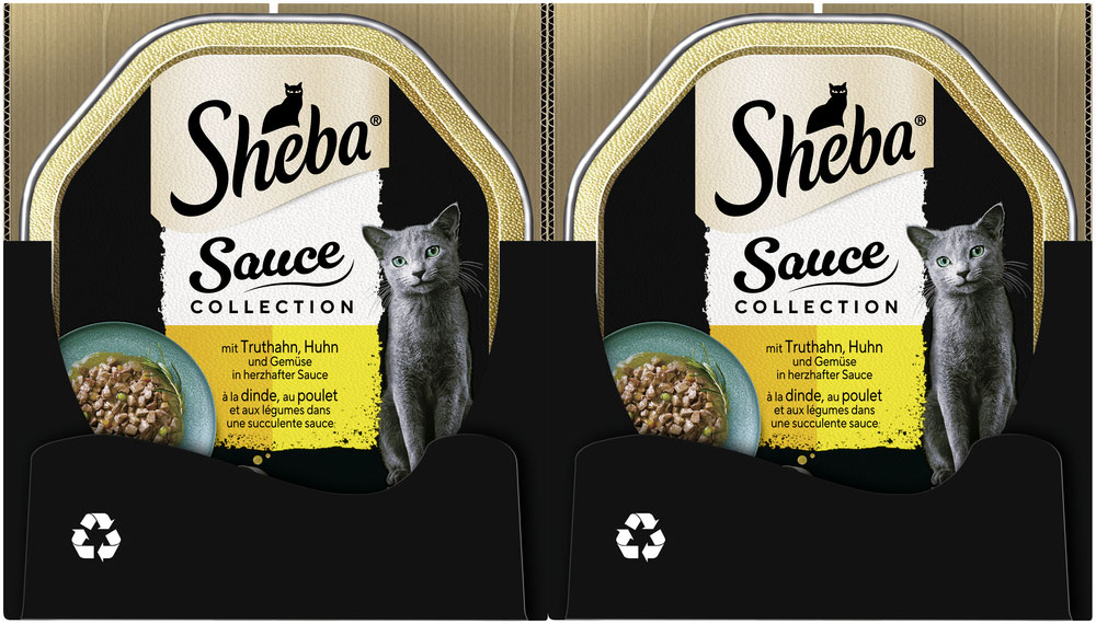 Sheba - Collection Sauce mit Truthahn, Hähnchen und Gemüse in herzhafter Sauce - 22 x 85g - 3