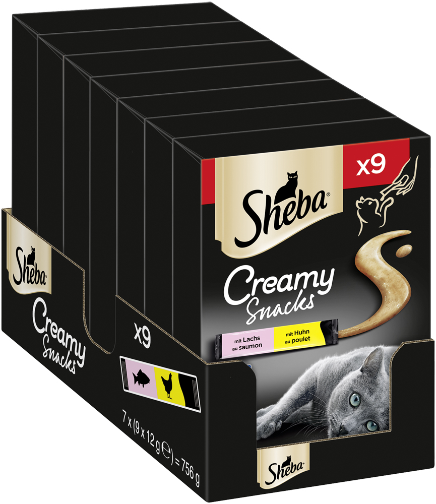 Sheba - Cramy Snack mit Huhn & Lachs - 1 x 9X12g - 3