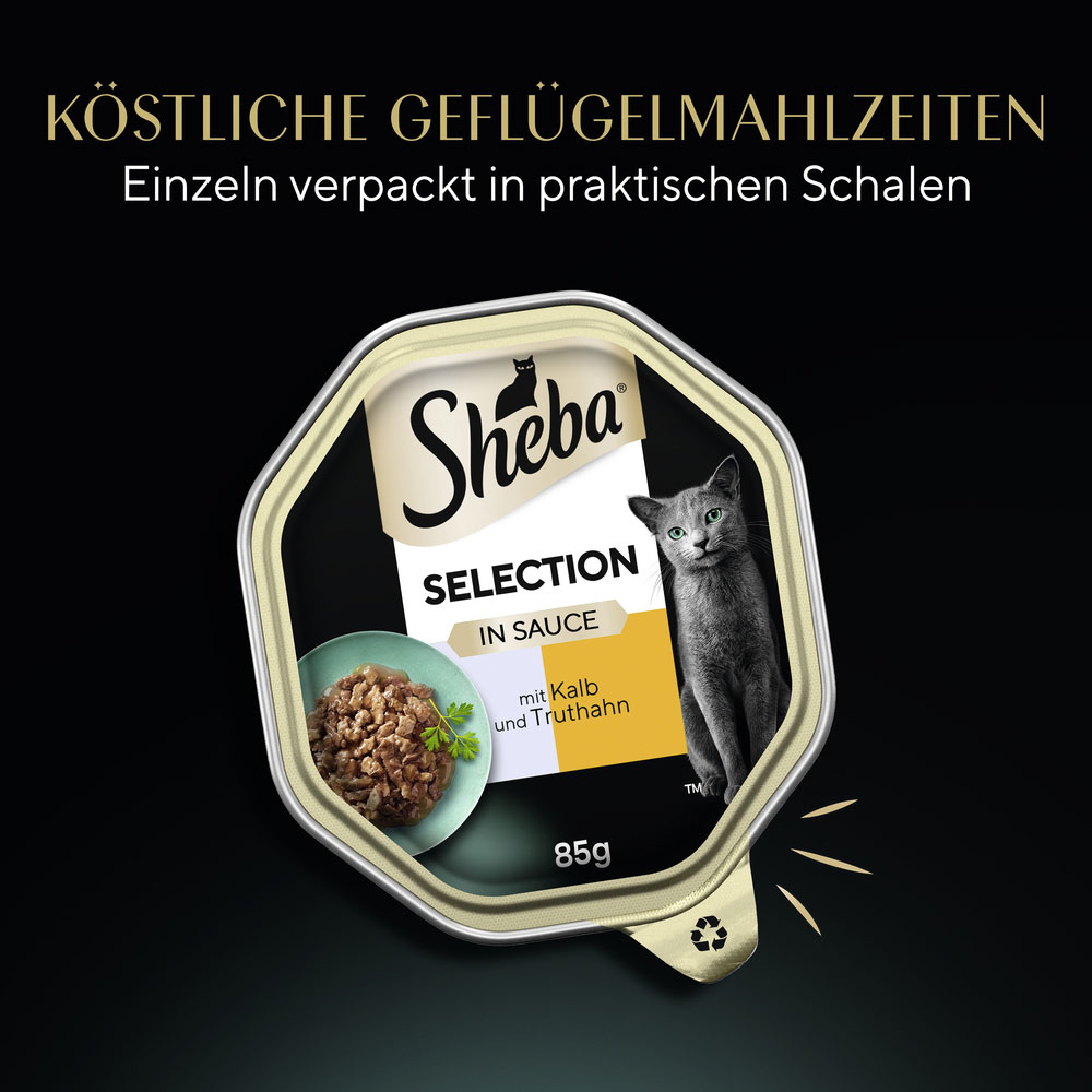 Sheba - Selection in Sauce mit Kalb und Truthahn - 22 x 85g - 9