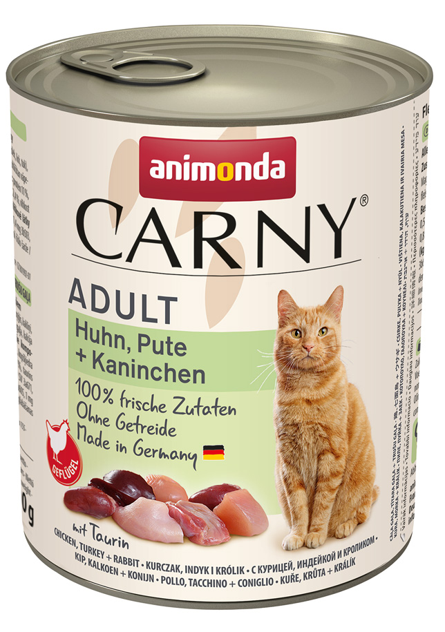 Adult Pute, Huhn + Kaninchen