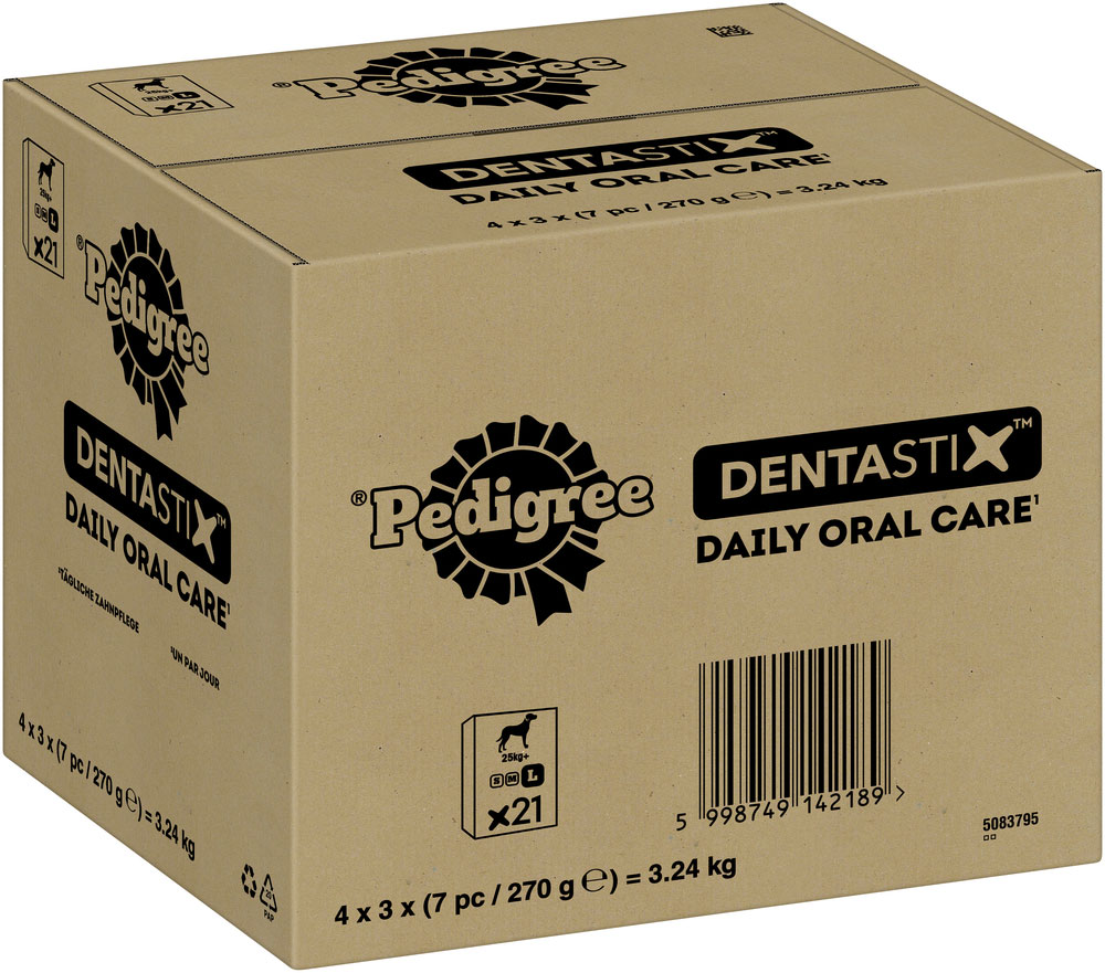 Pedigree - Dentastix Daily Oral Care MP - Für große Hunde - 1 x 21 Stück - 2
