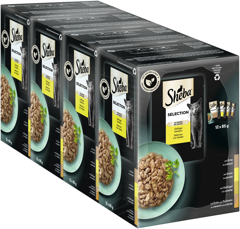 Sheba - MP Selection Geflügel Variation - 4 x 12X85g - 3