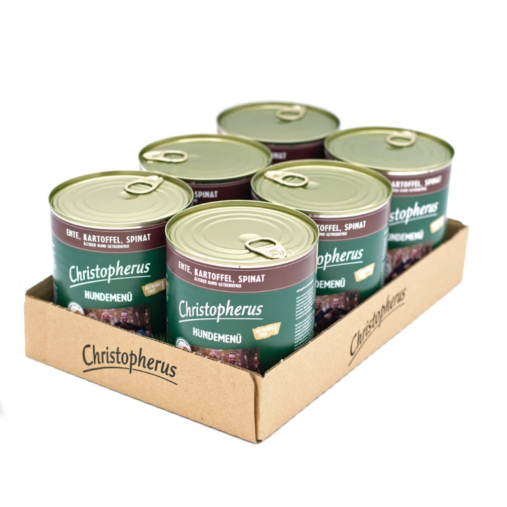 Allco Christopherus - Senior mit Ente, Kartoffel, Spinat - 6 x 800g - 2