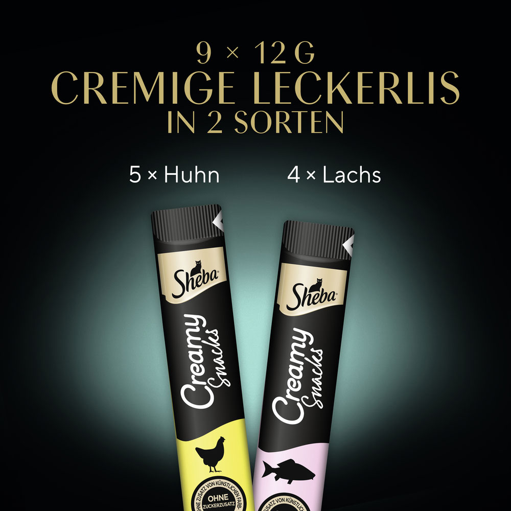 Sheba - Cramy Snack mit Huhn & Lachs - 1 x 9X12g - 5