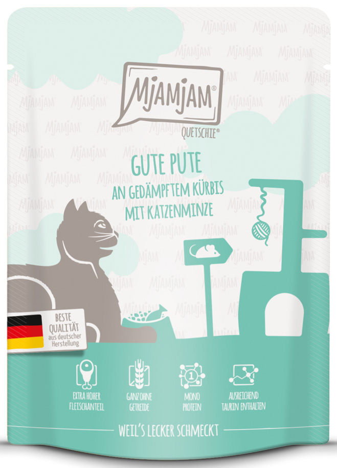 gute Pute an gedämpftem Kürbis