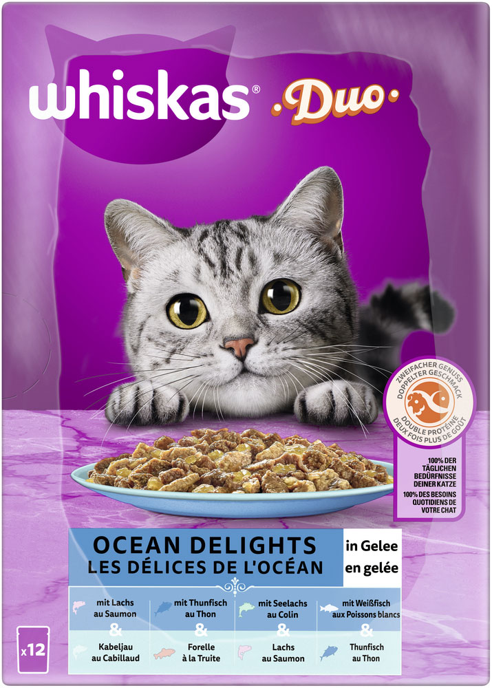 Whiskas - Whiskas Multipack Duo Ocean Delight in Gelee - 1 x 12X85g - 5