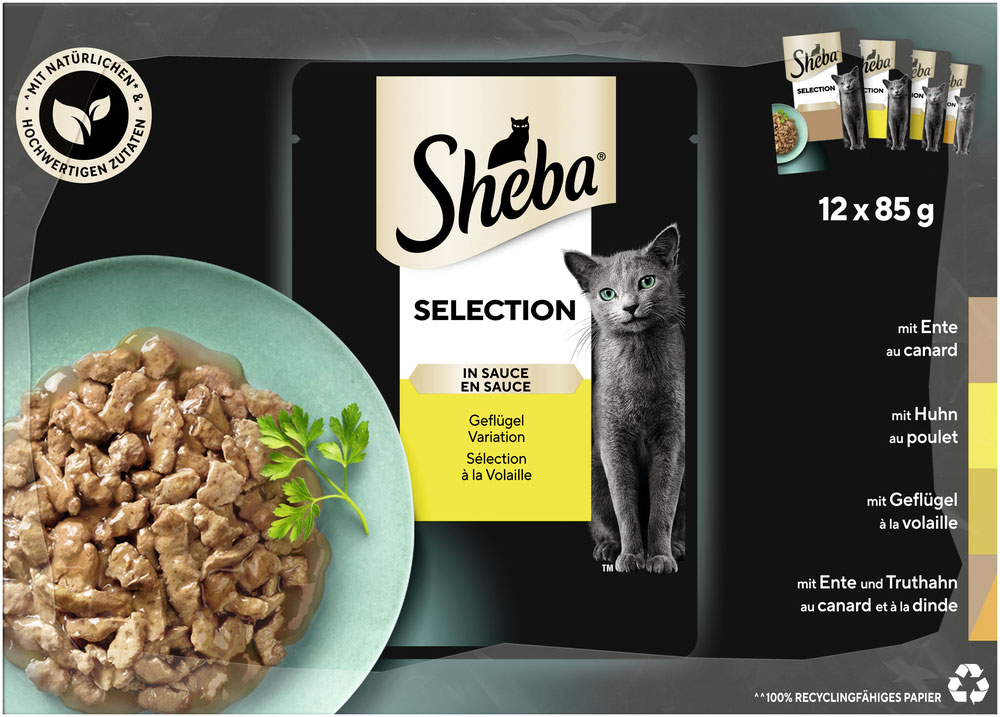 Sheba - MP Selection Geflügel Variation - 4 x 12X85g - 4