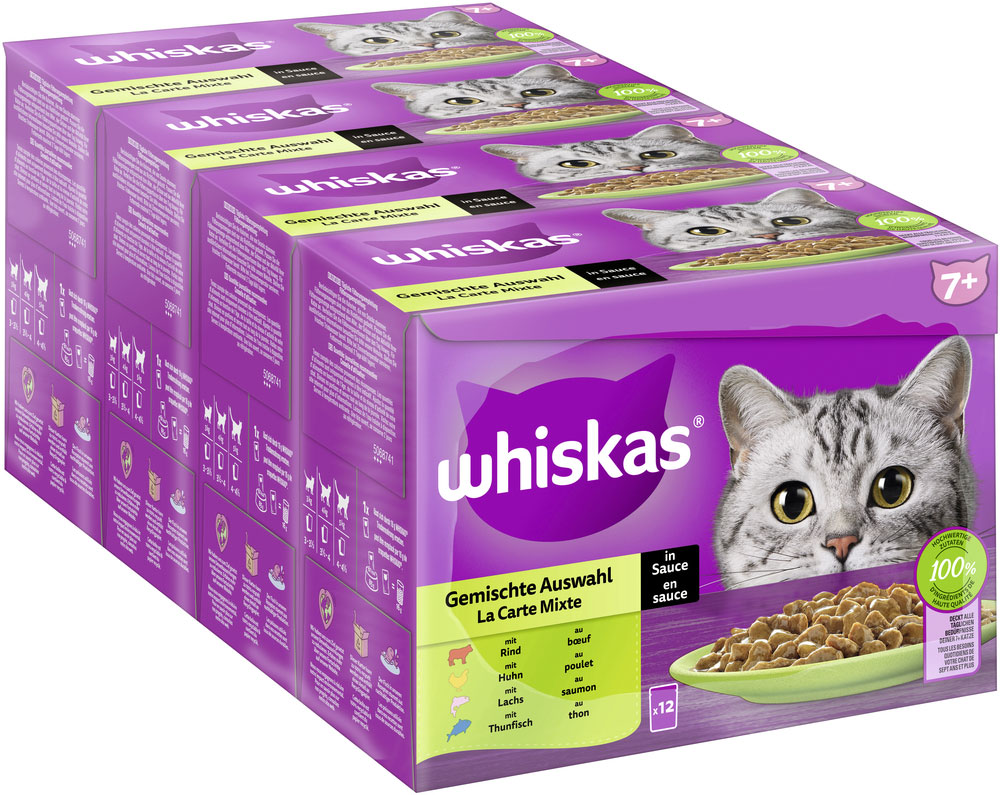 Whiskas - Whiskas Multipack 7+ Gemischte Auswahl in Sauce - 1 x 12X85g - 2