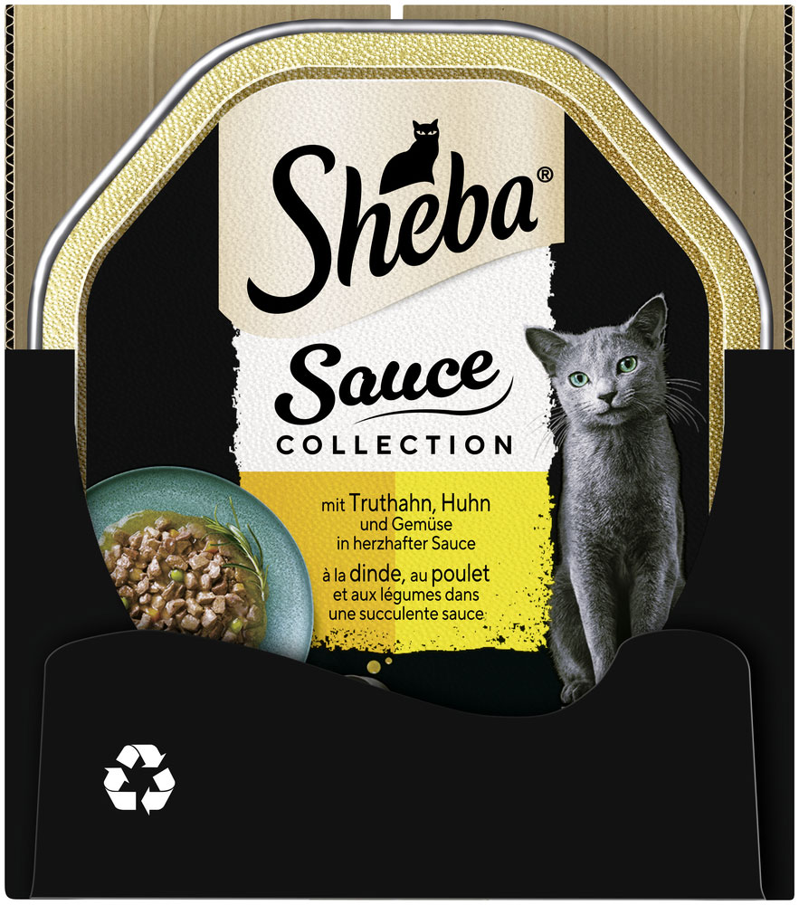 Sheba - Collection Sauce mit Truthahn, Hähnchen und Gemüse in herzhafter Sauce - 22 x 85g - 4