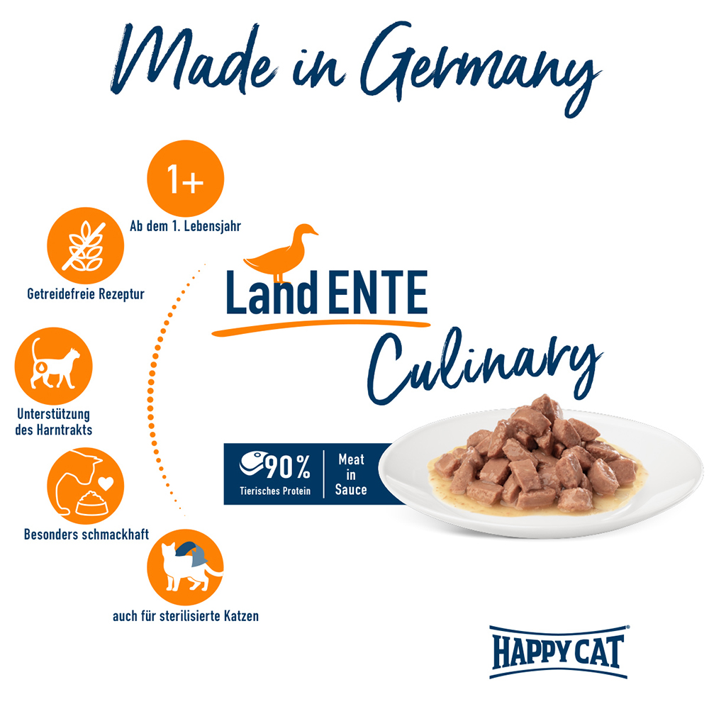 Happy Cat - Pouch Culinary Land Ente - 20 x 85g - 2