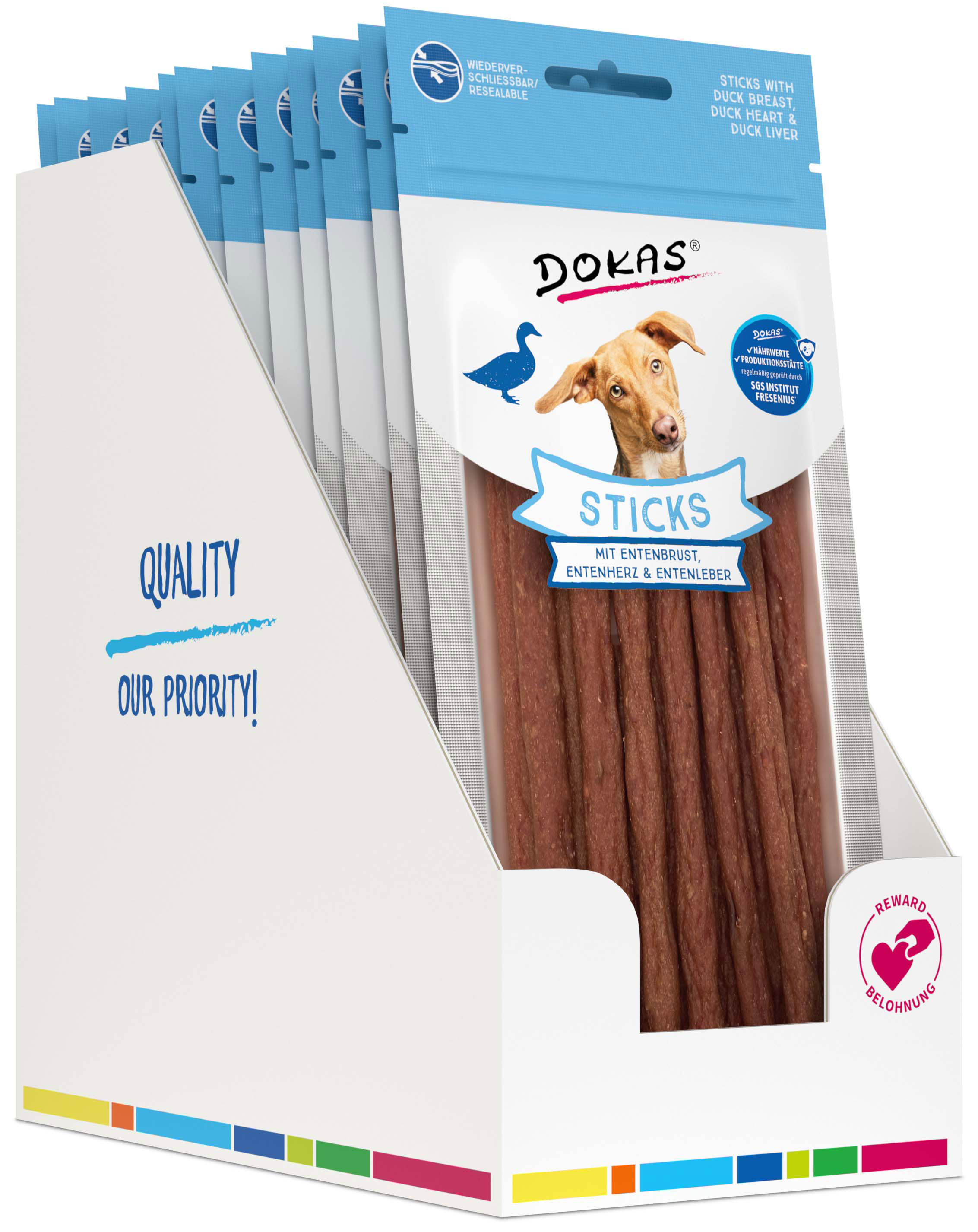 Dokas - Sticks mit  Entenbrust, Entenherz und Entenleber - 1 x 60g - 2