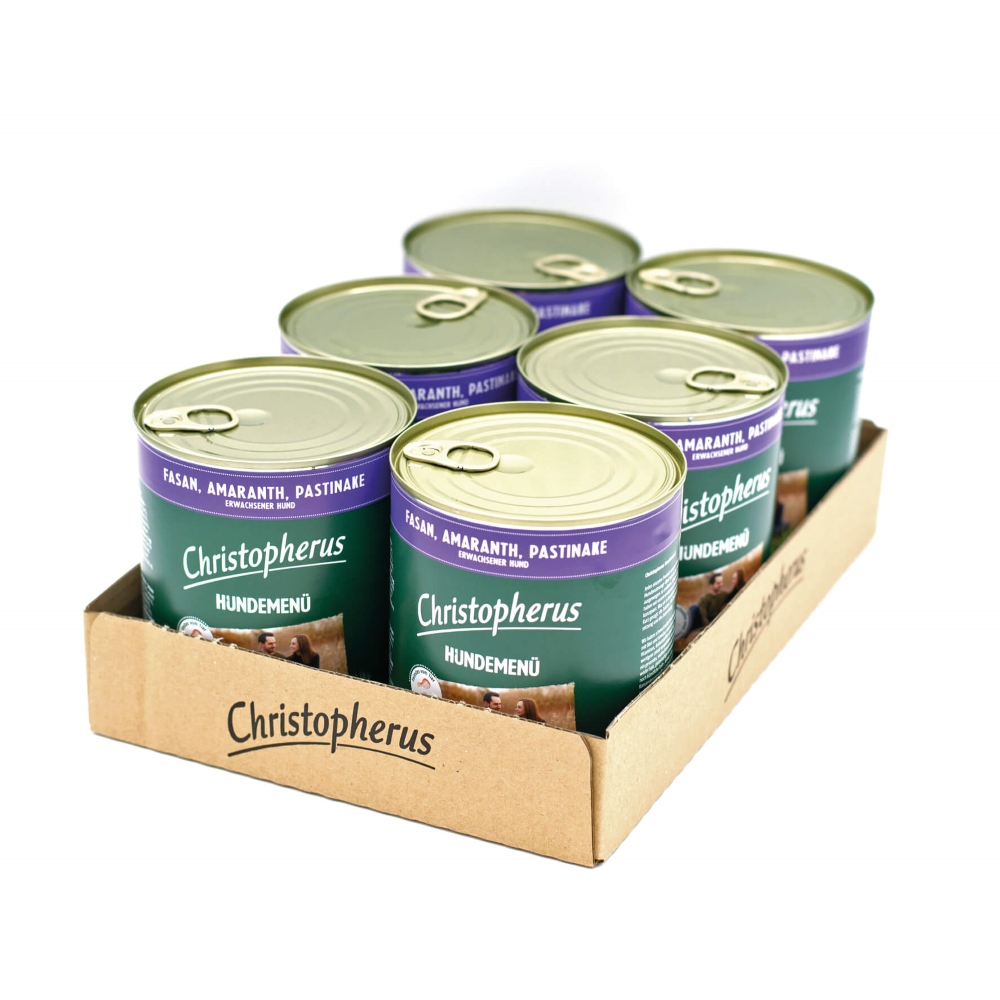 Allco Christopherus - Hundemenü mit Fasan, Amaranth & Pastinake - 6 x 800g - 2