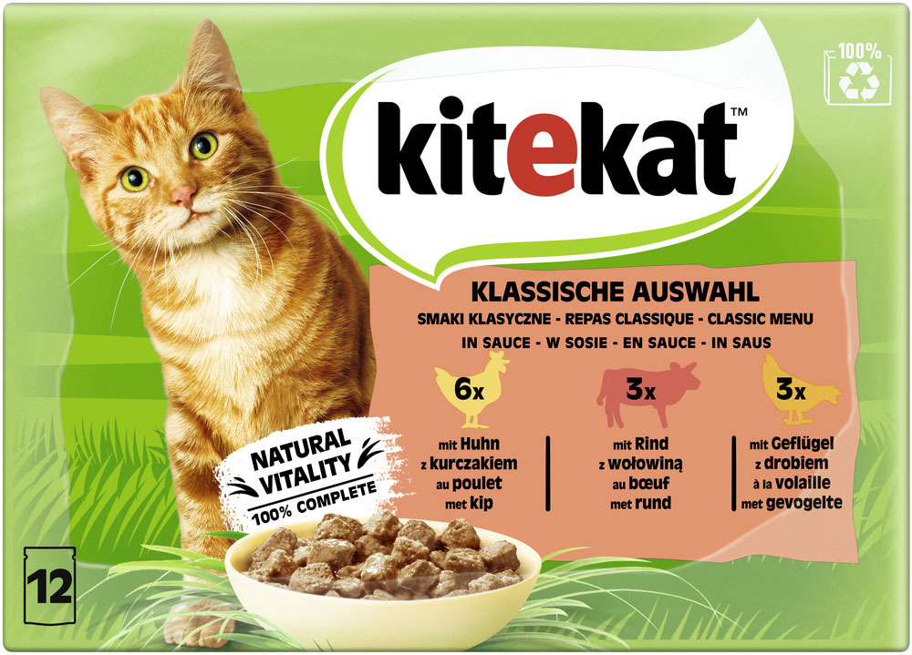 Kitekat - MP Klassische Auswahl in Sauce - 4 x 12X85g - 4