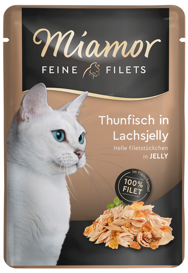 Feine Filets Thunfisch in Lachsjelly
