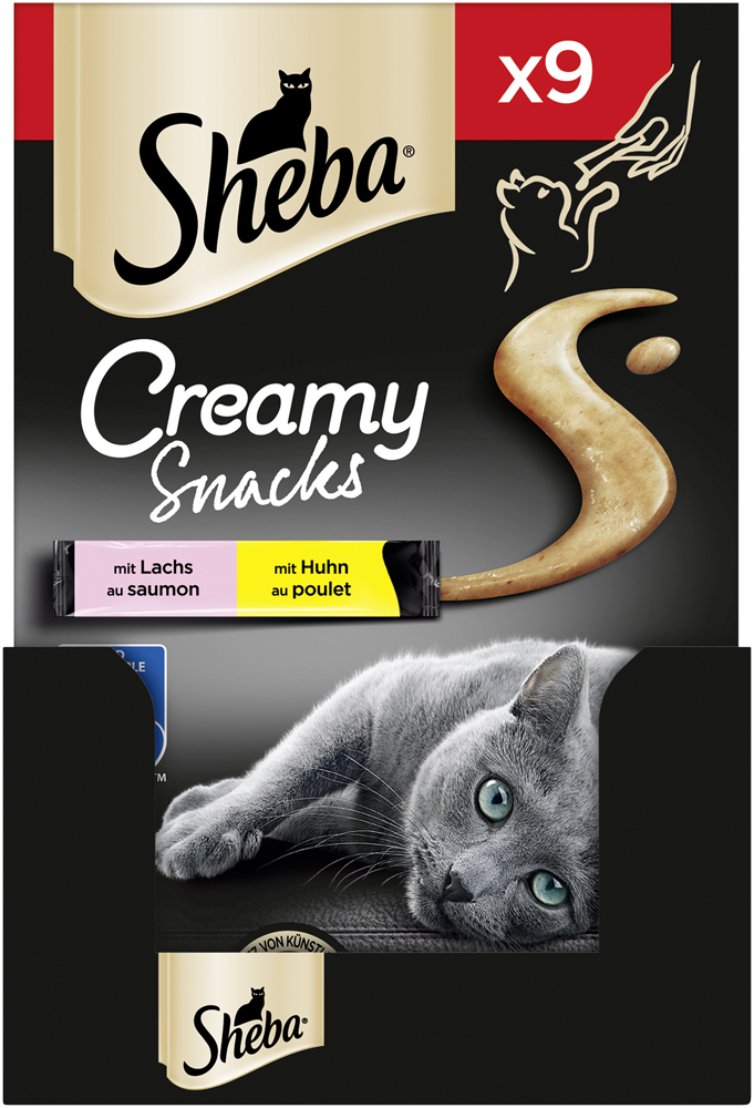 Sheba - Cramy Snack mit Huhn & Lachs - 1 x 9X12g - 4